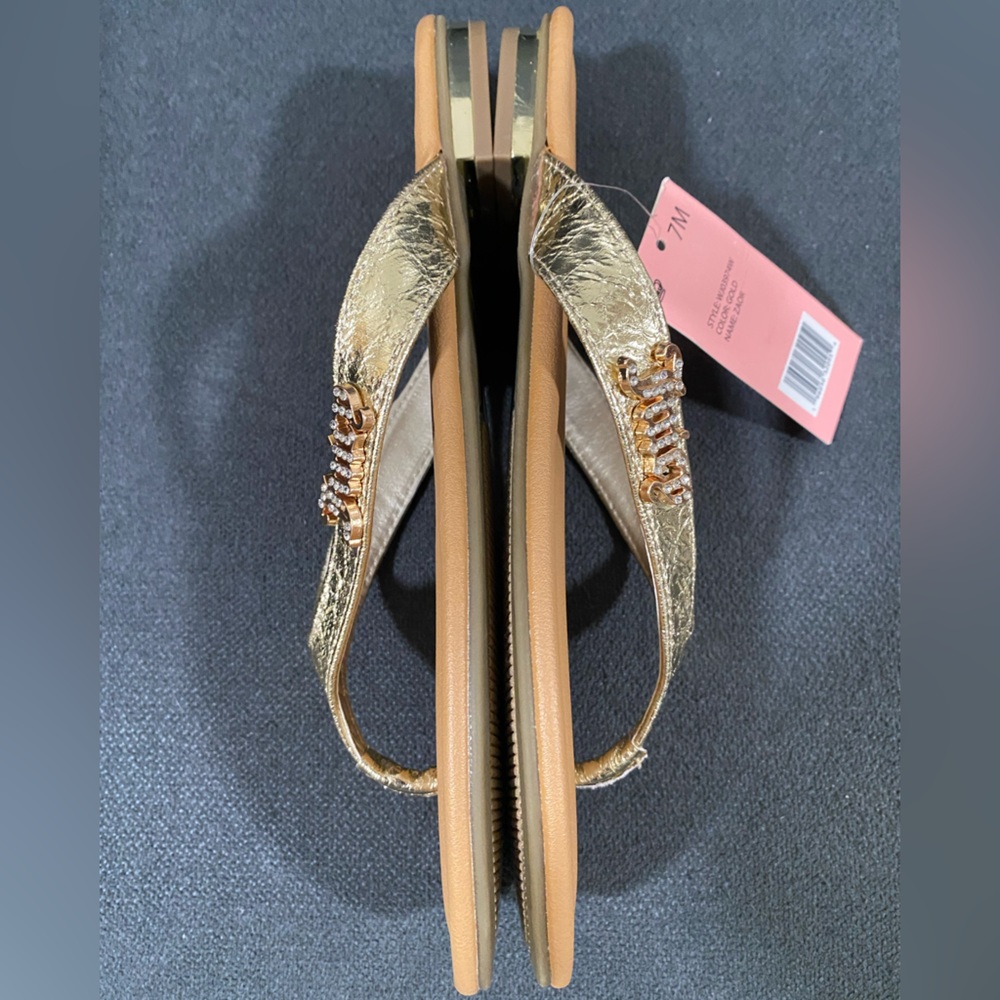 New Juicy Couture Gold ZAOR Thong
Sandals Rhinestones - Picture 9 of 13